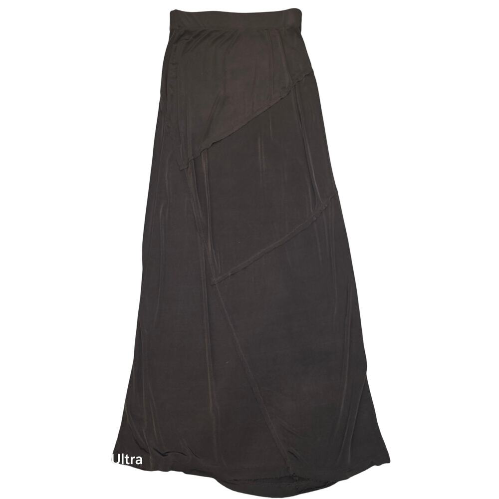 Free People brown peasant‎ A-line maxi stitched skirt sz XS